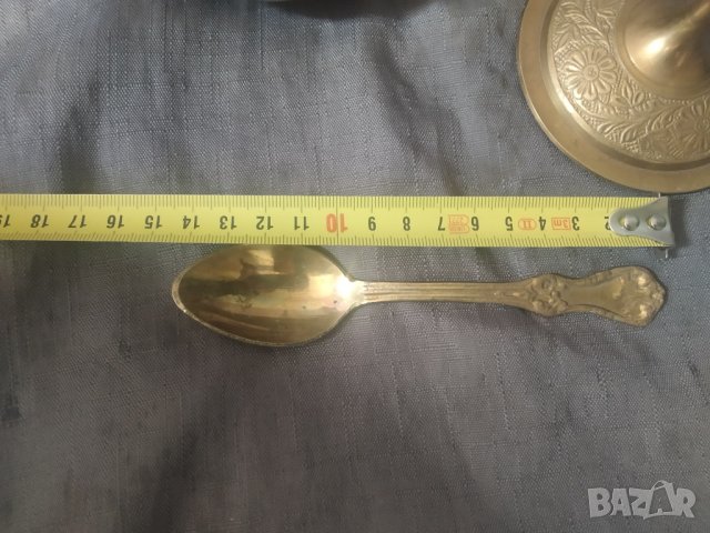 месингова захарница с лъжичка, снимка 4 - Други ценни предмети - 37416517