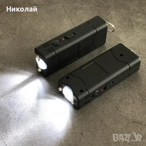 Устройство за самозащита - електрошок 5000K V и LED фенер – компактно, презареждаемо, снимка 3 - Други стоки за дома - 53116755