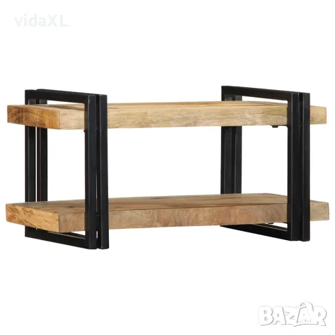 vidaXL Стенен рафт 70x33x35 cm Масивна груба дървесина Манго, снимка 2 - Етажерки - 56147552