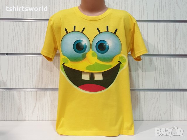 Нова детска тениска с дигитален печат Спондж боб, SpongeBob, снимка 8 - Детски тениски и потници - 31690982
