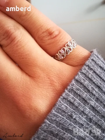 Сребърен пръстен модел R034