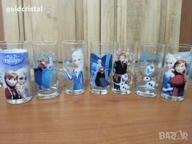  стъклени водни чаши детски , снимка 1 - Колекции - 38595906