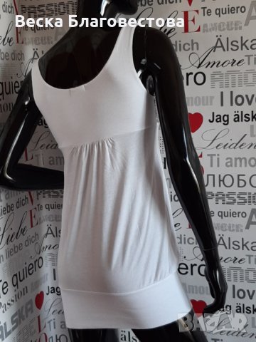 Бяла туника с пайети, снимка 3 - Туники - 29278750