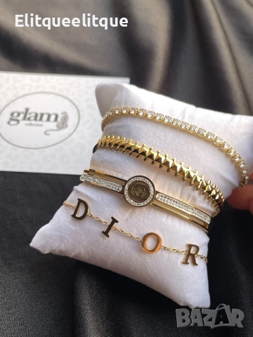 гривна от висококачествена стомана hermes, снимка 2 - Гривни - 52260401