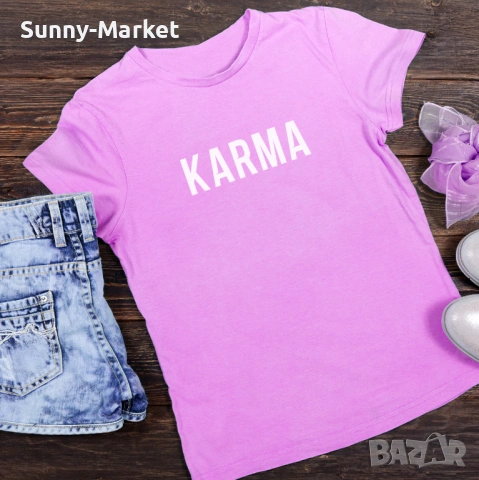 Дамска тениска KARMA с къс ръкав XS-4XL, снимка 4 - Тениски - 54036129