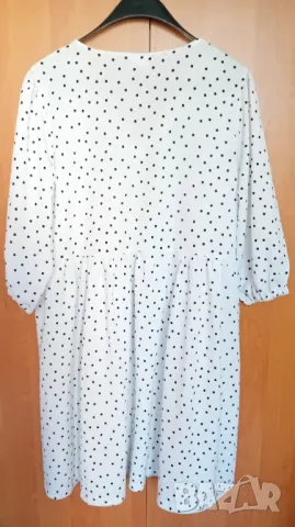 Бяла рокля на точки, снимка 7 - Рокли - 49940192