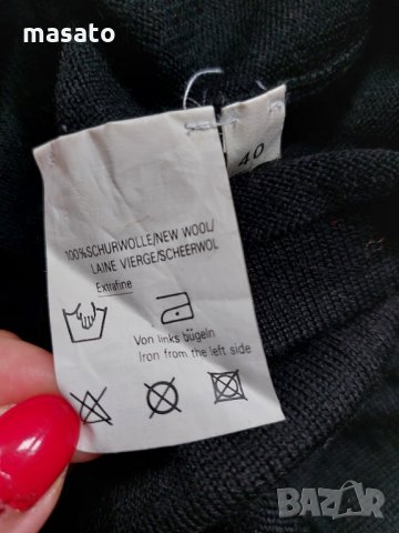 d.bari - черен вълнен пуловер с камъни, снимка 5 - Блузи с дълъг ръкав и пуловери - 33887628