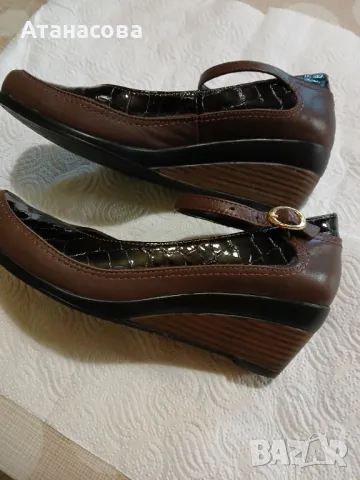 Затворени дамски обувки на платформа , снимка 5 - Дамски елегантни обувки - 47613737