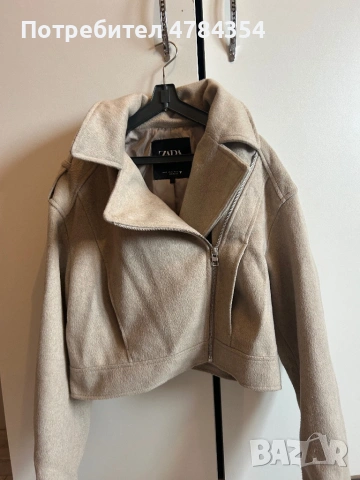 Бежова жилетка/късо палто Zara XS