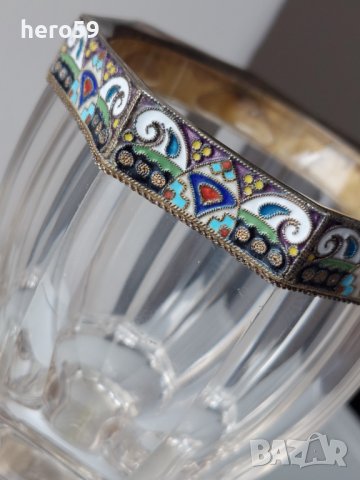 Стара Руска чаша с емайл-сребро 88/сребърна сребърни сребърно,злато/, снимка 6 - Антикварни и старинни предмети - 40112071