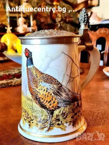 Лимитирана серия на Franklin Porcelain от 1981 г., „The Game Bird Stein“, , снимка 5 - Декорация за дома - 50940797