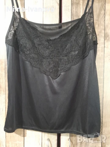 Елегантен еластичен потник с дантела, снимка 1