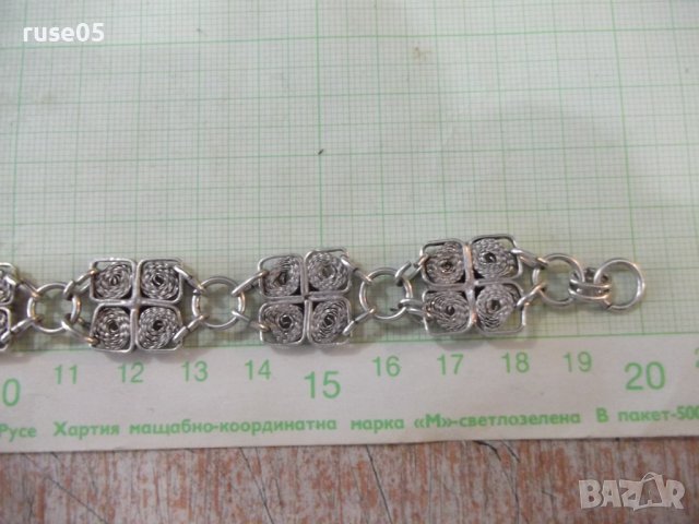 Верижка филигранна сребърна - 925 пр. - 17,30 гр., снимка 6 - Други - 37684496