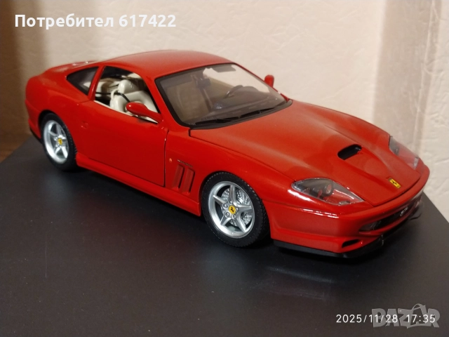 1:18 Два метални модела на Burago-Ferrari F50 и 550 Marinello, снимка 16 - Колекции - 52576968