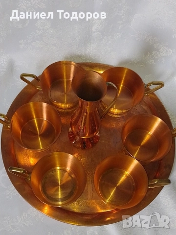 Стар Кован Меден Сервиз за - Кафе , Вино, Ракия - 8 части, снимка 10 - Сервизи - 52191164