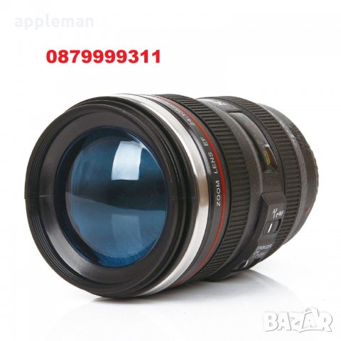 Термос - ЧАША - ОБЕКТИВ С ПРОЗРАЧЕН КАПАК Canon, снимка 3 - Чаши - 31723810