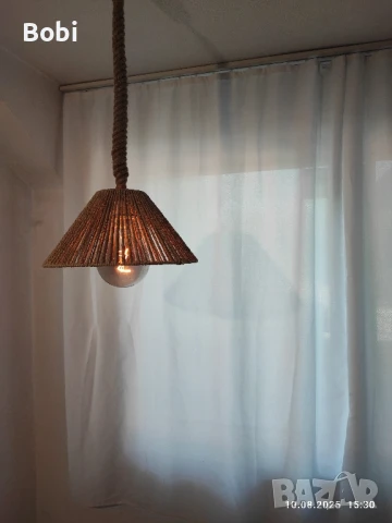 Плетени висящи полилеи , снимка 12 - Лампи за таван - 51327301