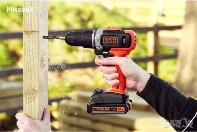 BLACK DECKER ударен винтоверт комплект, снимка 13 - Винтоверти - 48491582