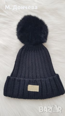 Зимна шапка с естествен пух, снимка 17 - Шапки - 42804124