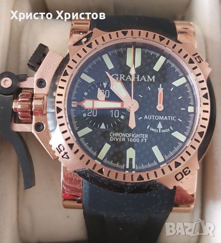 Мъжки луксозен часовник GRAHAM CHRONOFIGHTER DIVER 1000 FT, снимка 1 - Мъжки - 36895290