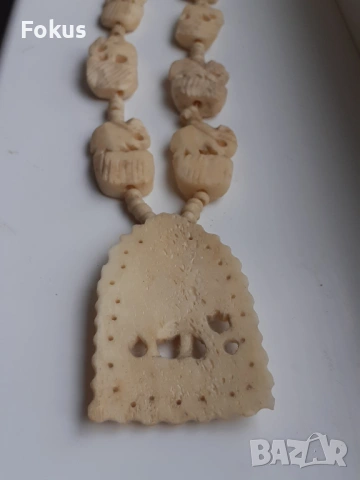 Стар гердан коли огърлица слончета, снимка 4 - Антикварни и старинни предмети - 54070727