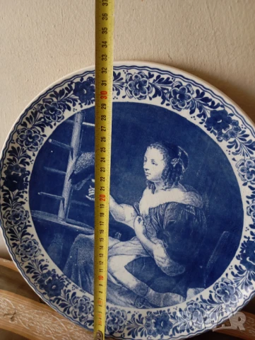 Декоративна чиния за стена блу делф, снимка 4 - Други ценни предмети - 50836341
