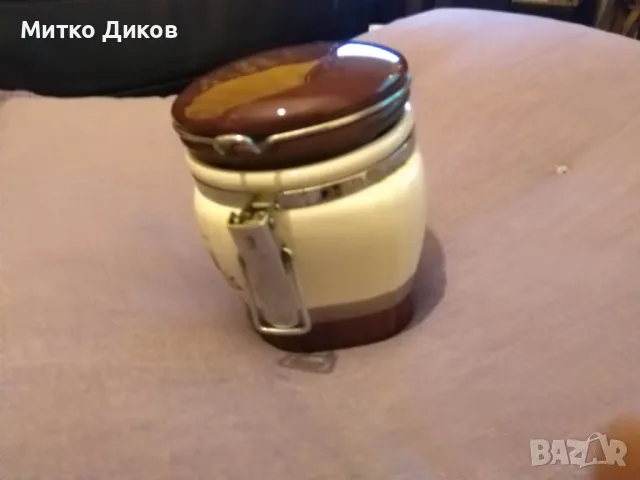 Захарница с метална затварачка керамична отлична, снимка 8 - Аксесоари за кухня - 50414208