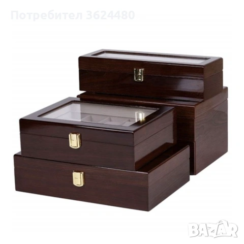 Луксозен подарък дървена кутия за 12 часовника 4862, снимка 6 - Други - 53309243