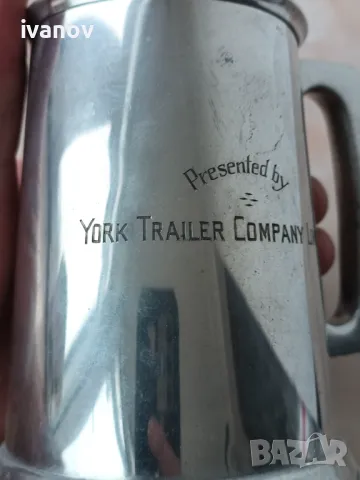 Английска халба метална, снимка 2 - Антикварни и старинни предмети - 48426058