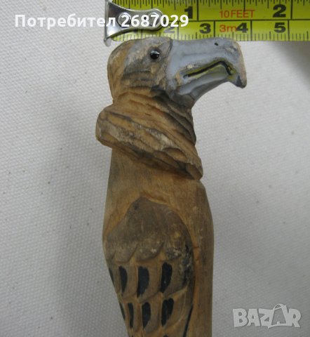Бастуни: с орел дърворезба, стар, стари бастуни, 90 см, 1 м., снимка 9 - Други ценни предмети - 29731766