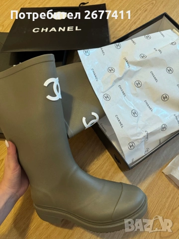 CHANEL дамски гумени ботуши ХИТ , снимка 7 - Дамски ботуши - 53184676