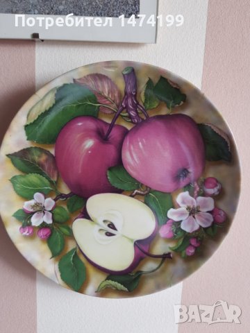 Декоративна чиния с ябълки, снимка 6 - Други - 39351155