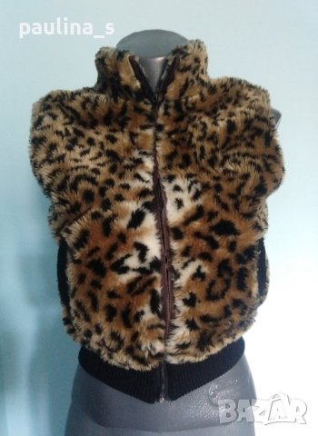 Елек с косъм / винтидж , снимка 4 - Елеци - 42415240