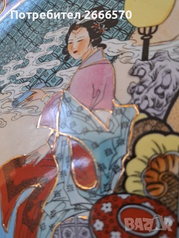 Китайска декоративна чиния , китайски порцелан, снимка 7 - Антикварни и старинни предмети - 38405755