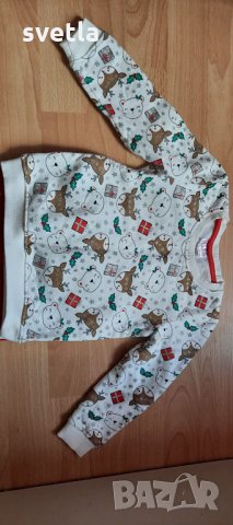 Коледна туника и коледна блуза за момиченце 92р , снимка 5 - Комплекти за бебе - 34177598