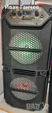 2х6.5" ДВОЙНА Караоке колона, активна тонколона с микрофон и блутуд