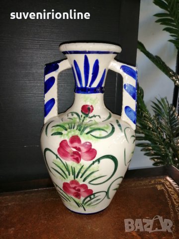 Стара ваза ръчнорисувана, снимка 3 - Вази - 38473495