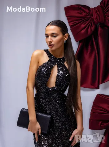 Дълга стилна дамска рокля , снимка 2 - Рокли - 48267721