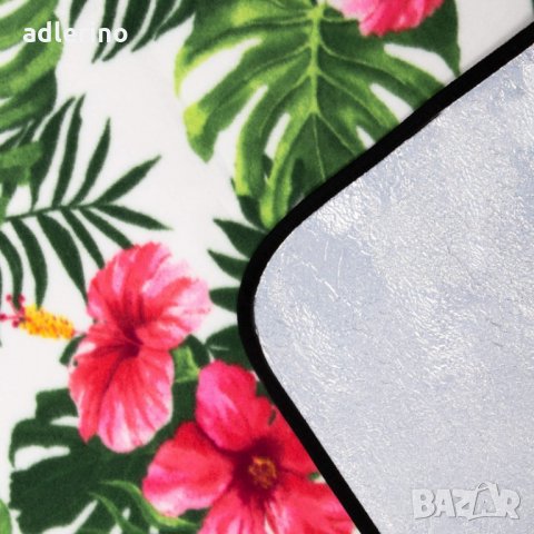 Одеяло за пикник, 300 х 200 см, мотив Хибискус, постелка за пикник, постелка за плаж, снимка 6 - Олекотени завивки и одеяла - 34394328