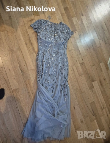 Официална рокля с пайети S размер нова Adrianna Papell , снимка 5 - Рокли - 53949099