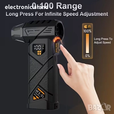 Мощен ръчен въздушен турбо вентилатор, USB презареждане, прахосмукачка за дома, кола, сняг, компютър, снимка 9 - Прахосмукачки - 53305373