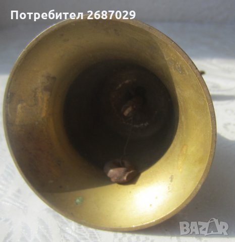 Камбани: Жаба камбана, Ангел цигулар Стара бронзова камбана камбанка звънец звънче хлопка , снимка 4 - Статуетки - 32157339