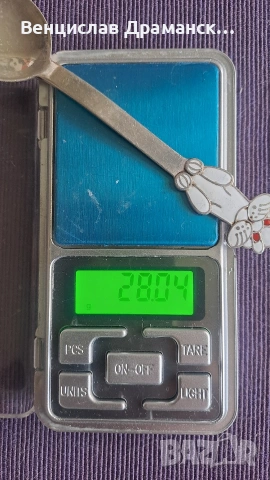 Руска сребърна лъжичка с емайл, снимка 3 - Антикварни и старинни предмети - 54237796