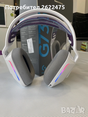 Гейминг слушалки Logitech - G733, безжични, бели, снимка 3 - Слушалки и портативни колонки - 56537188