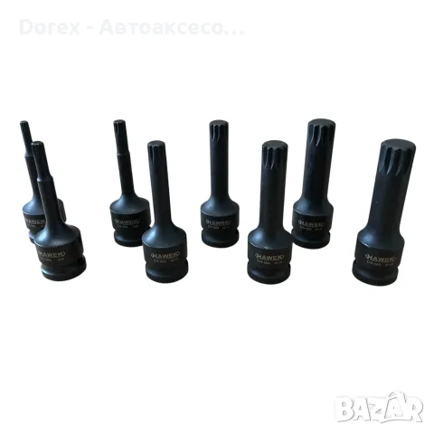 Ударни битове Spline 1/2" 8 части HAWEK, снимка 2 - Гедорета - 56012308