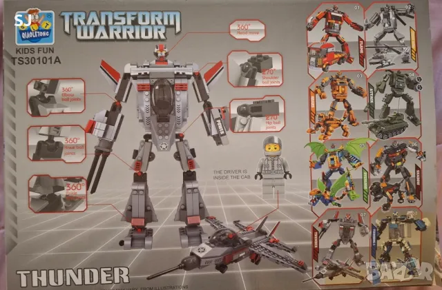 Конструктор тип Лего Transform Warrior, 2 в 1-голям робот и самолет., снимка 2 - Конструктори - 50365740