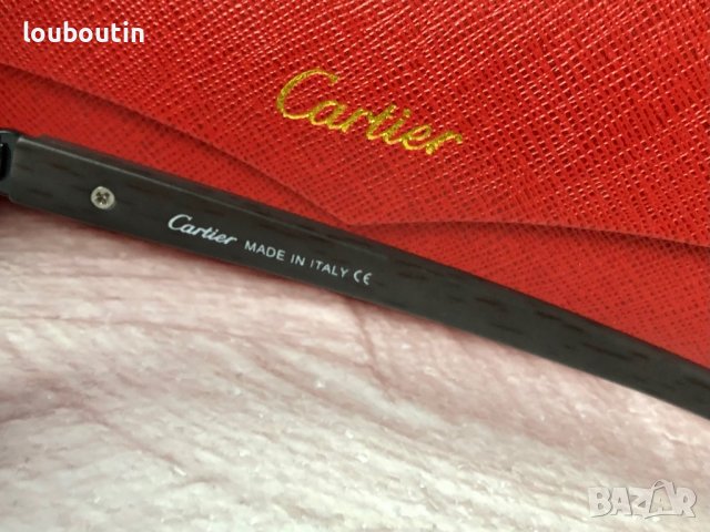 Cartier висок клас мъжки слънчеви очила с дървени дръжки, снимка 10 - Слънчеви и диоптрични очила - 42798493