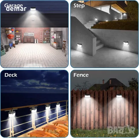 Соларни външни лампи със сензор за движение Lenlun, 230 LED, 3 режима, IP65, 6 броя, снимка 7 - Соларни лампи - 49111863