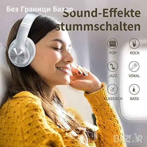 Нови Over-ear слушалки 40 часа с мемори пяна – Rebocico Crystal Sound, снимка 3 - Bluetooth слушалки - 49648635