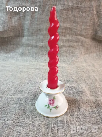 Порцеланов свещник, снимка 3 - Антикварни и старинни предмети - 48916424
